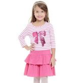 Vestido infantil com paetês